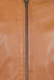 Men's Tan Genuine Leather Bomber Jacket – Style & Comfort