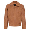 Men's Tan Brown Genuine Leather Motorcycle Jacket – Bomber Fit