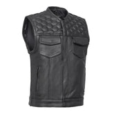 Neo Men's Genuine Leather Motorcycle Vest
