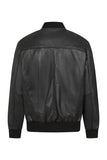 Men's Black Genuine Leather Bomber Jacket – Modern Edge