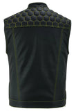 Auric Men's Genuine Leather Motorcycle Vest