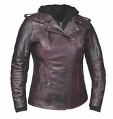 Violet - Women's Leather Motorcycle Jacket
