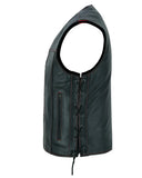 Honor Men's Genuine Leather Motorcycle Vest