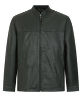 Men's Classic Green Genuine Leather Jacket