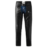 Alison Women's Black Leather Motorcycle Chaps