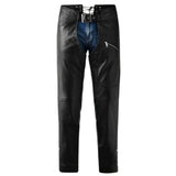 Alison Women's Black Leather Motorcycle Chaps