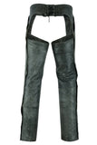 Blaze Bound Unisex Genuine Leather Motorcycle Chaps