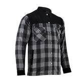 Gray Thread Men's Long Sleeve Motorcycle Flannel Shirt