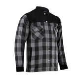 Gray Thread Men's Long Sleeve Motorcycle Flannel Shirt