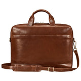 Men's classic leather briefcase handcrafted by SOVR Leather