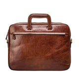Men's leather portfolio briefcase handcrafted by SOVR Leather