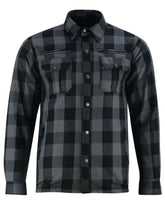 Men's Long Sleeve Motorcycle Flannel Shirt