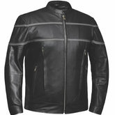 Viper Men's Premium Genuine Leather Biker Jacket