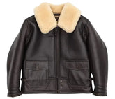 Navy Flight Shearling Leather Jacket