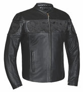 Phantom Men's Premium Genuine Leather Biker Jacket