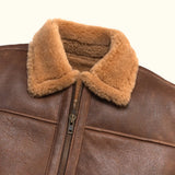 Shearling Genuine Leather Bomber Jacket