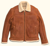 Shearling Leather Bomber Jacket – Men Fit