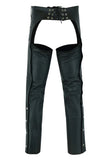 Silver Streak Unisex Genuine Leather Motorcycle Chaps
