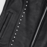 Biker Babe Women's Genuine Leather Motorcycle Vest