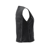 Biker Babe Women's Genuine Leather Motorcycle Vest