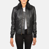 Black Leather Shearling Jacket