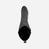 Women's Wide Calf Knee-High Genuine Leather Western Riding Boots