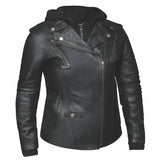 Cher - Women's Lambskin Leather Motorcycle Jacket