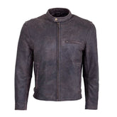Brown Leather Motorcycle Jacket – All-Season Riding Jacket with Armor Pockets