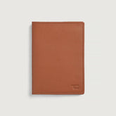 Men's brown textured genuine leather slim wallet front view by SOVR Leather