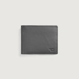 Men's grey full-grain cowhide leather bifold wallet front view by SOVR Leather