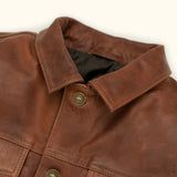 Men Leather Jacket – Full-Grain Denim-Inspired Jacket