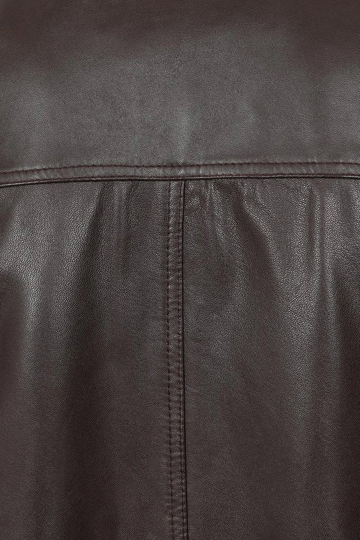 Men's Classic Genuine Leather Bomber Jacket