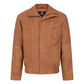 Men's Tan Brown Genuine Leather Motorcycle Jacket – Bomber Fit