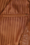 Men's Tan Genuine Leather Bomber Jacket – Style & Comfort