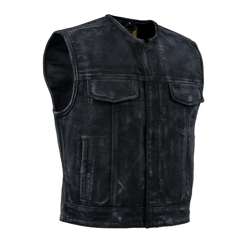 Desert Drifter Lowcut Men's Canvas Motorcycle Vest – Summer Spark