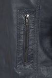 Women's Sky Blue Genuine Leather Biker Jacket – Nicely Fitted