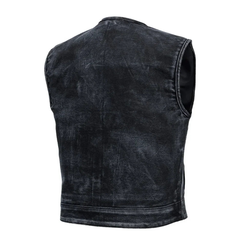 Desert Drifter Lowcut Men's Canvas Motorcycle Vest – Summer Spark