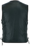 Honor Men's Genuine Leather Motorcycle Vest