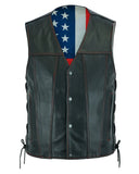 Honor Men's Genuine Leather Motorcycle Vest