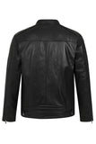 Men's Black Real Leather Biker Jacket – Refined Style