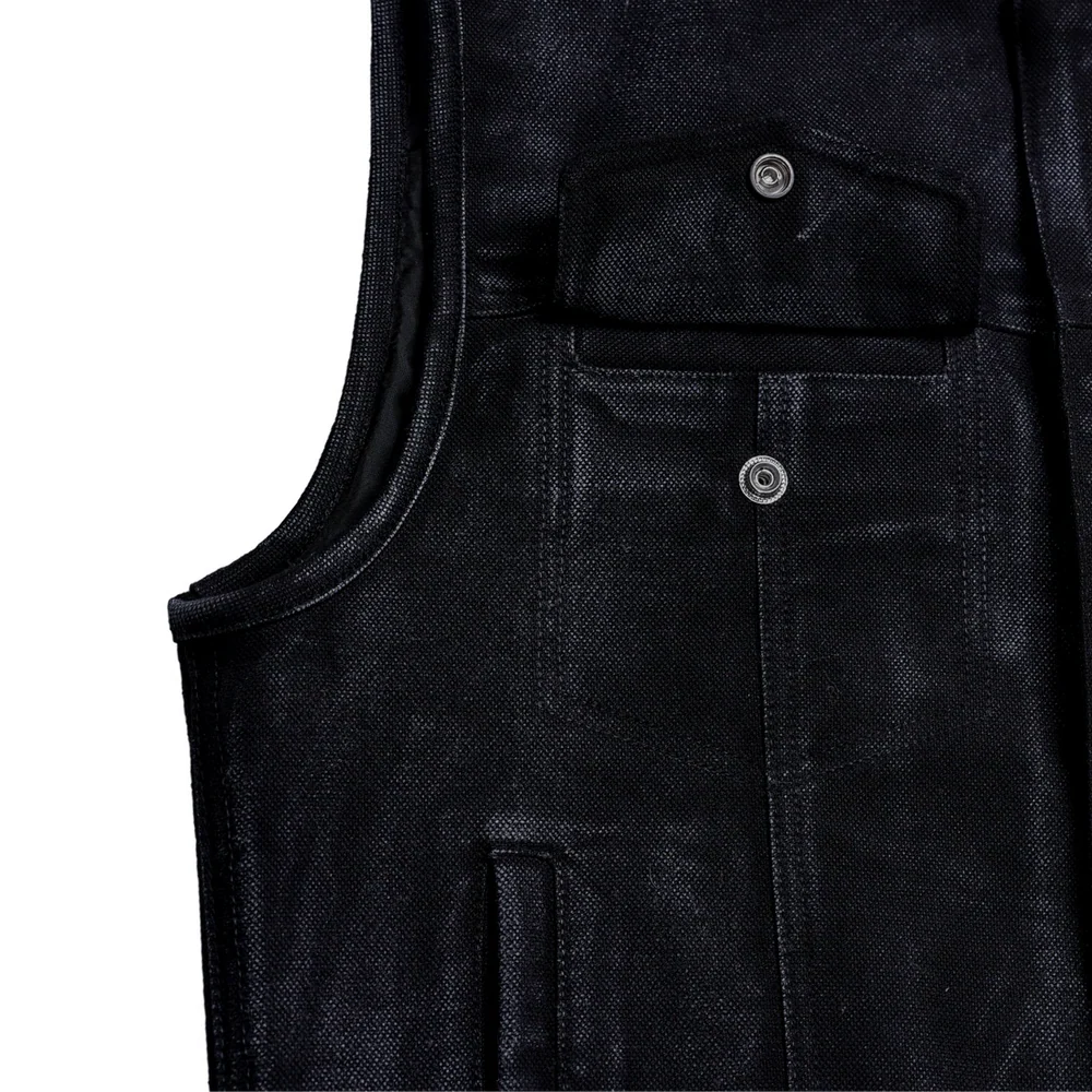 Desert Drifter Lowcut Men's Canvas Motorcycle Vest – Summer Spark