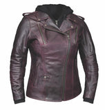 Violet - Women's Leather Motorcycle Jacket