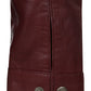Men's Maroon Red Genuine Leather Motorcycle Jacket