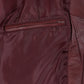 Men's Maroon Red Genuine Leather Motorcycle Jacket