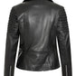 Women's Finest Genuine Black Leather Motorcycle Jacket