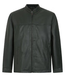 Men's Classic Green Genuine Leather Jacket
