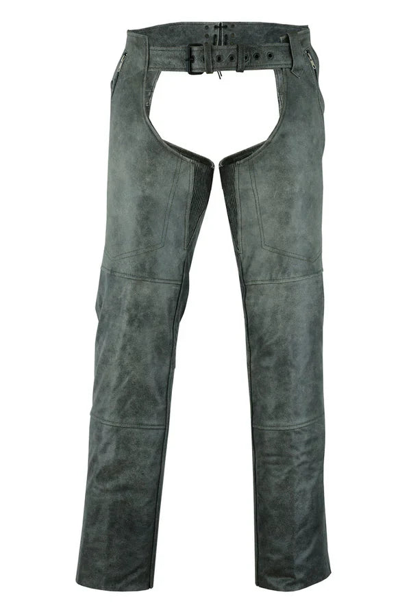 Blaze Bound Unisex Genuine Leather Motorcycle Chaps