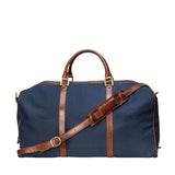Canvas leather travel holdall handcrafted by SOVR Leather