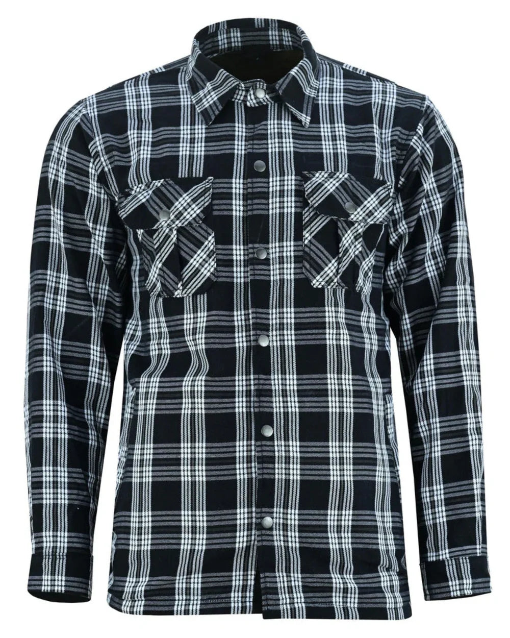 Checkered Champ Men's Armoured Motorcycle Flannel Shirt