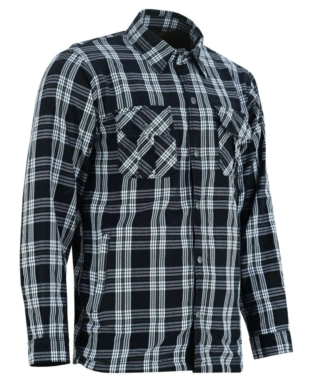 Checkered Champ Men's Armoured Motorcycle Flannel Shirt